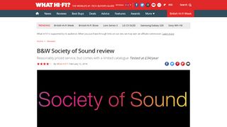 
                            5. B&W Society of Sound review | What Hi-Fi?