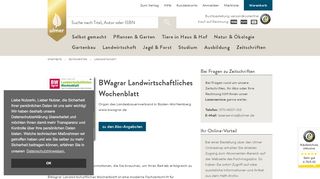 
                            13. BWagrar Landwirtschaftliches Wochenblatt - Ulmer Verlag: Bücher ...