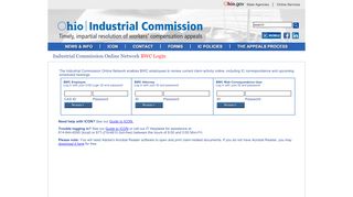 
                            6. BWC Login Page - Industrial Commission - Ohio.gov
