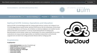 
                            6. bwCloud SCOPE - Universität Ulm