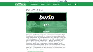 
                            12. Bwin app mobile Android e iPhone per scommesse sportive