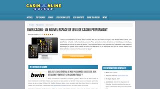 
                            10. Bwin Casino | Le site suisse qui offre 200 CHF & 500 jeux gratuits