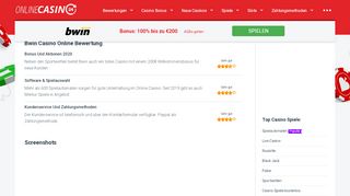 
                            12. Bwin Casino Österreich Test 2019 | 200€ Bonus und Merkur Slots