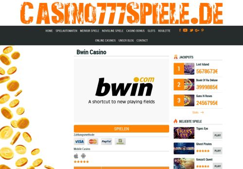 
                            13. Bwin – das Angebot - Casino Spiele