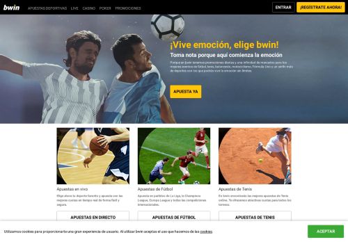 
                            1. bwin - La mejor casa de apuestas online | Bono bwin 250€