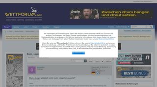 
                            4. Bwin - Login plötzlich nicht mehr möglich / Absicht? - wettforum.info