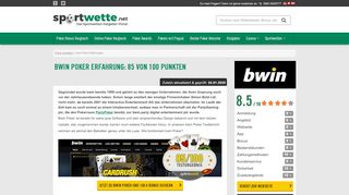 
                            11. bwin Poker Erfahrung - Spieler-Testberichte 2019 | Sportwette.net