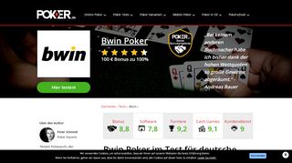 
                            10. Bwin Poker Testbericht 2019: 100 % Bonus bis zu 100 €! - Poker.de