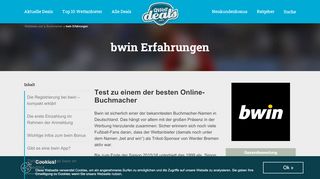
                            11. bwin Sportwetten - Erfahrungen, Test & Informationen - Wettdeals.com