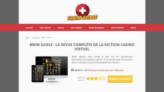 
                            12. Bwin Suisse | 200CHF de Bwin BONUS + jeux GRATIS ... - casino suisse