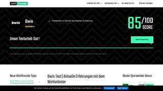 
                            9. Bwin Testbericht & Vergleich: 41 von max. 50 Punkten ...