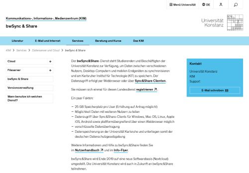 
                            13. bwSync & Share | Datenserver und Cloud | Services | Kommunikations ...