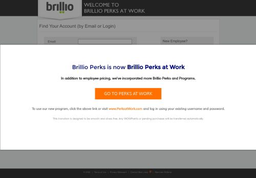 
                            7. by Email or Login - Brillio Perks at Work