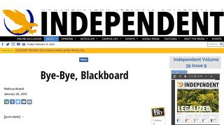 
                            12. Bye-Bye, Blackboard – The Independent - NEIU Independent