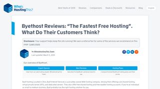 
                            12. Byethost In 2019: What Do Byethost Client Reviews Say?