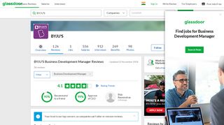 
                            10. BYJU'S Business Development Manager Reviews | Glassdoor.co.in