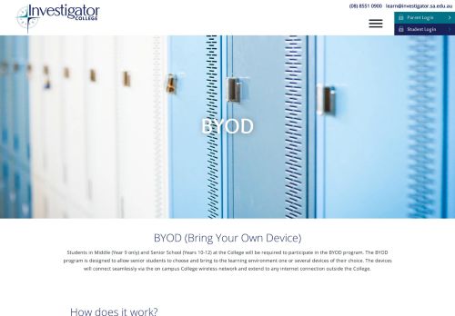 
                            8. BYOD | Investigator College