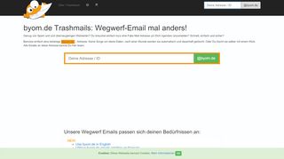
                            2. byom.de Wegwerf Emails: Trashmail mal anders!