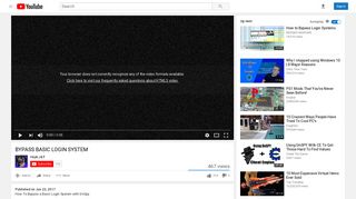 
                            1. BYPASS BASIC LOGIN SYSTEM - YouTube