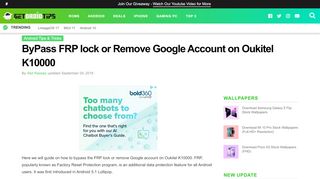 
                            9. ByPass FRP lock or Remove Google Account on Oukitel K10000