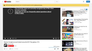 
                            12. Bypass Google account latest securite 2017 frp galaxy َJ7 6 - YouTube