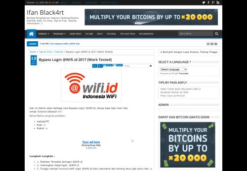 
                            8. Bypass Login @Wifi.id 2017 (Work Tested) | Ifan Black4rt
