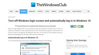 
                            9. Bypass Login Screen and automatically log in to Windows 10