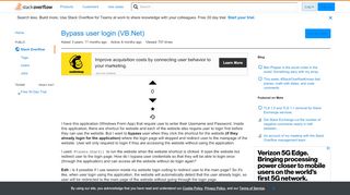 
                            3. Bypass user login (VB.Net) - Stack Overflow