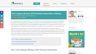 
                            3. Bypass Windows Login Password - Androidphonesoft