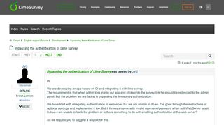 
                            1. Bypassing the authentication of Lime Survey - LimeSurvey forums