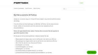 
                            5. Byt från e-conomic till Fortnox – Fortnox Användarstöd