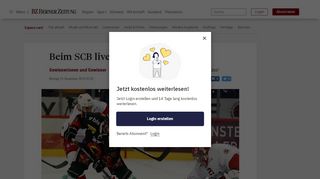 
                            7. BZ Berner Zeitung - Beim SCB live dabei!