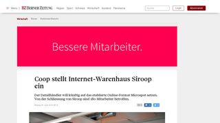 
                            10. BZ Berner Zeitung - Coop stellt Internet-Warenhaus Siroop ein