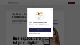 
                            1. BZ Berner Zeitung - Das ist neu! Sie finden Ihre espace.card auf dem ...