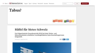 
                            12. BZ Berner Zeitung - Rüffel für Meteo Schweiz