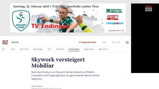 
                            7. BZ Berner Zeitung - Skywork versteigert Mobiliar