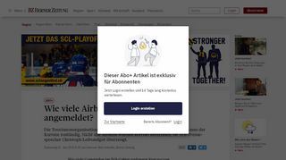 
                            12. BZ Berner Zeitung - Wie viele Airbnb-Vermieter sind angemeldet?