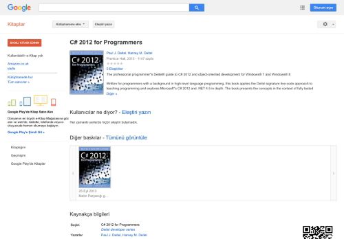 
                            8. C# 2012 for Programmers - Google Kitaplar Sonucu