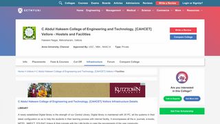 
                            8. C Abdul Hakeem College of Engineering and Technology, [CAHCET ...