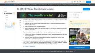 
                            8. C# ASP.NET Single Sign-On Implementation - Stack Overflow