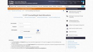 
                            10. C-CAT Candidate Login - C-DAC