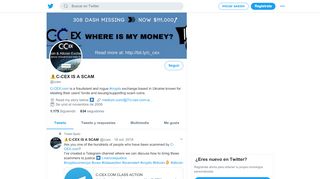 
                            10. ️C-CEX IS A SCAM (@ccex) | Twitter