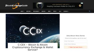 
                            13. C-CEX Review - Bitcoin & Altcoin Cryptocurrency Exchange & Wallet ...