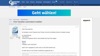 
                            9. C++ - Char-Variablen automatisch erstellen | ComputerBase Forum