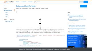 
                            9. c# - Episerver block for login - Stack Overflow