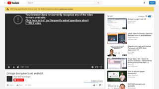 
                            1. C# login Encryption SHA1 and MD5 - YouTube
