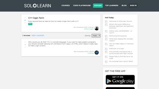 
                            3. C++ login form | SoloLearn: Learn to code for FREE!