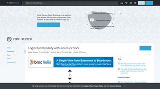 
                            3. c# - Login functionality with enum or bool - Code Review ...