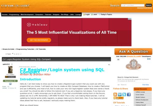 
                            8. C# Login/Register System Using SQL Compact - C# Tutorials | Dream ...