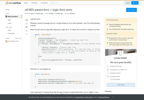 
                            10. c# MDI parent form + login form error - Stack Overflow